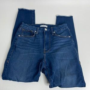 Good American Good Waist High Rise ankle raw hem jeans size 4/27